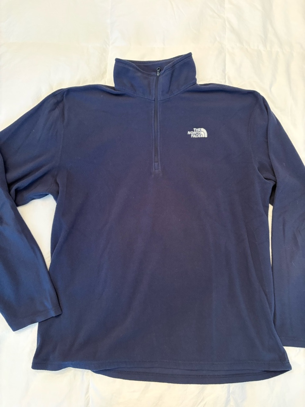 The North Face Fleece Quarter Zip - Navy Size L
